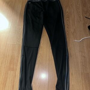 adidas Black Athletic Track Pants with Subtle Logo